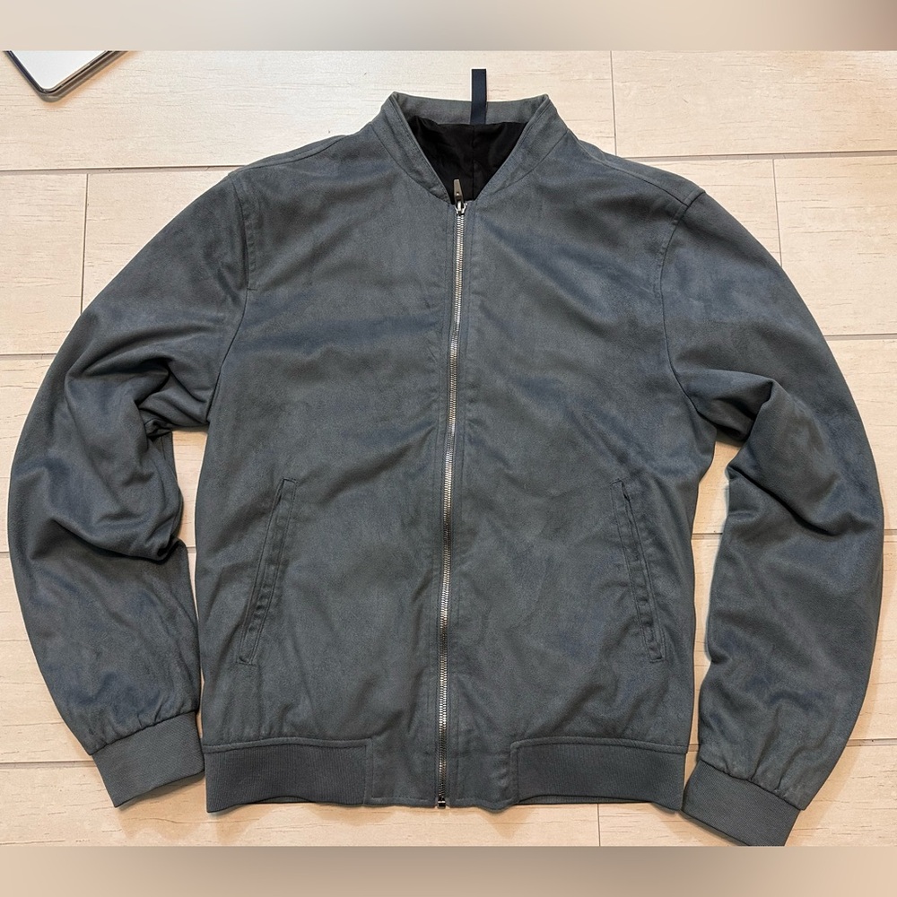Zara Dark Gray-blue Bomber Jacket